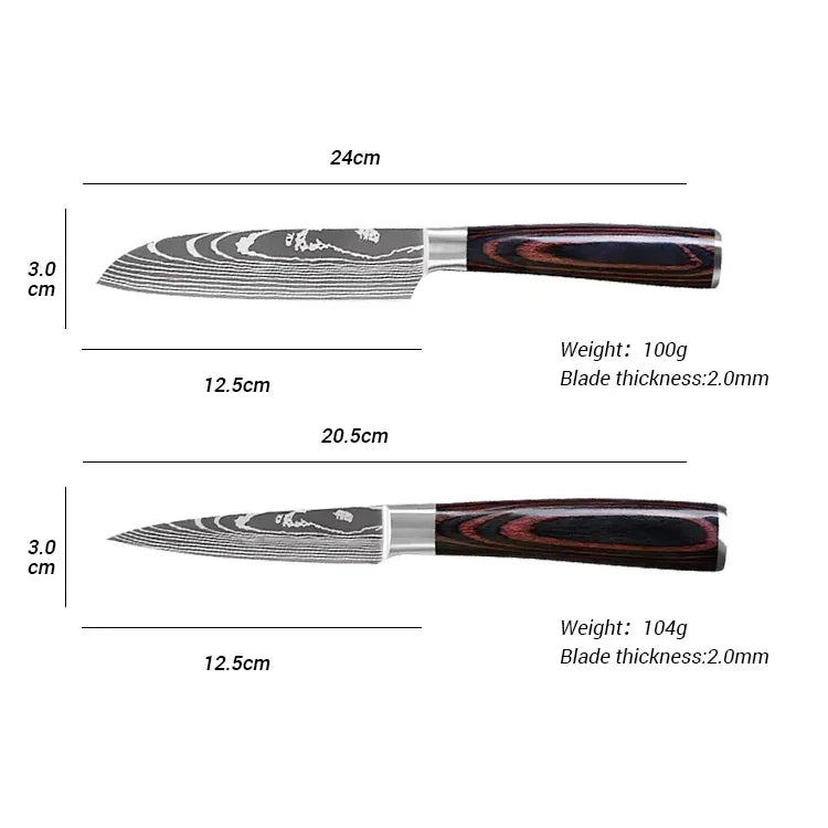 Satoshi Fuji 8pc Professional Japanese Knife Set